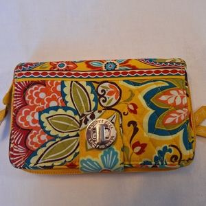 Vera Bradley Yellow Turn Locket Wallet